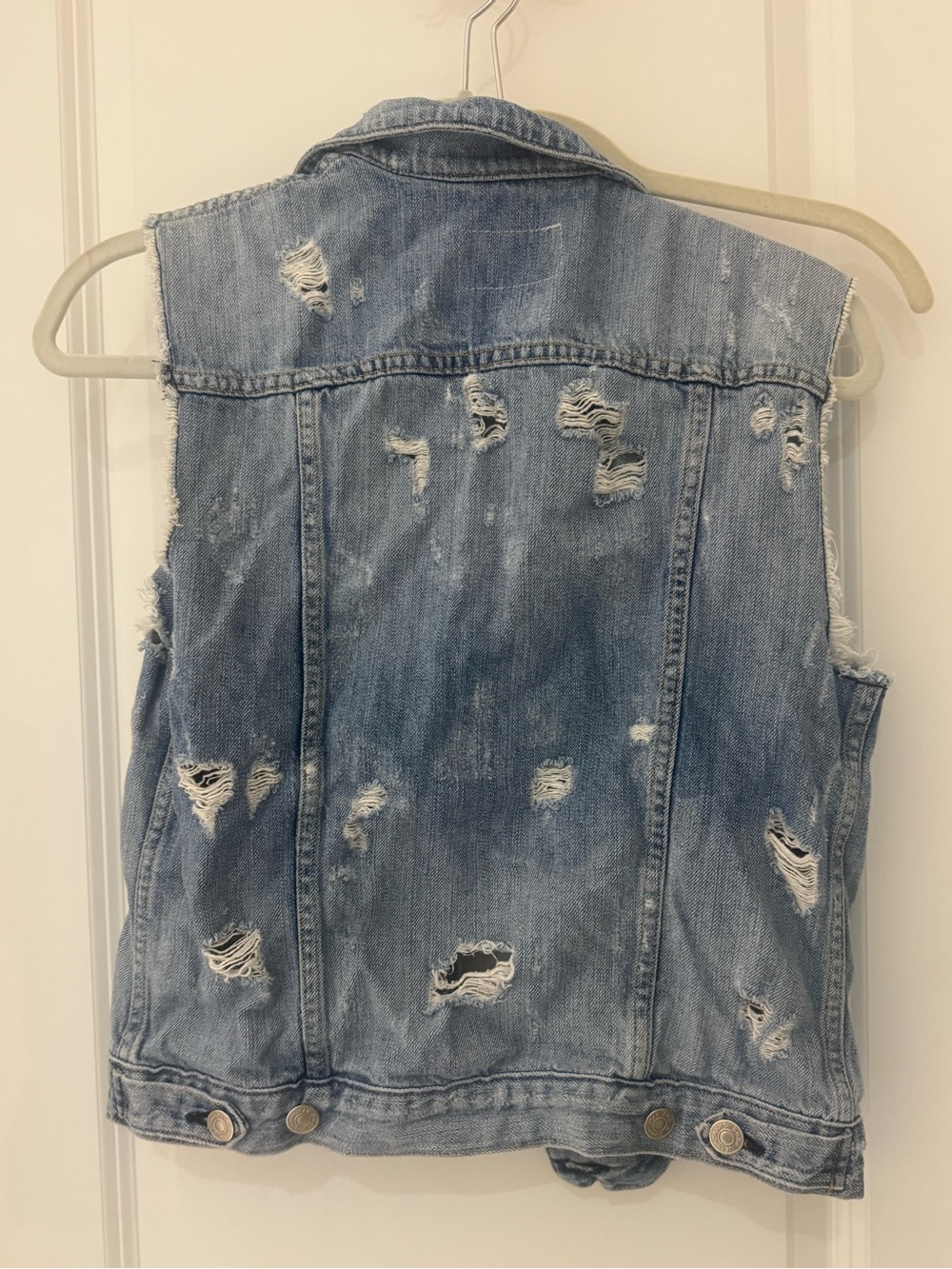 Rag & Bone JEAN Distressed Denim Vest Size Small - Picture 3 of 10